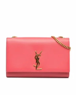 Cross-Body Bags*Saint Laurent Preloved Medium Grain De Poudre Monogram Kate Crossbody Bag with Pink