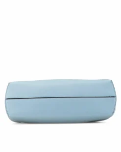 Shoulder Bags*Fendi Preloved Medium Leather First Shoulder Bag with Detachable Strap Blue