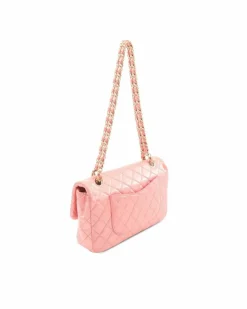 Shoulder Bags*Chanel Preloved Medium Quilted Lambskin Precious Jewel Flap Shoulder Bag Pink