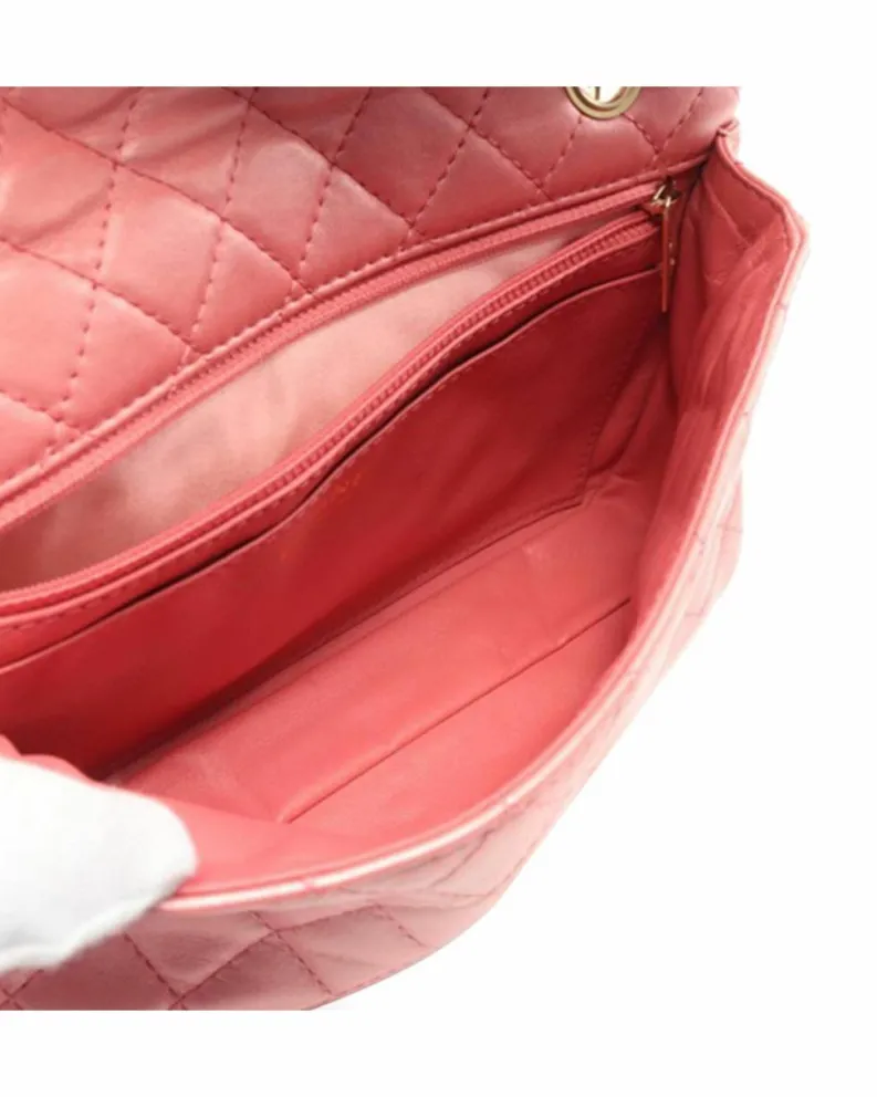 Shoulder Bags*Chanel Preloved Medium Quilted Lambskin Precious Jewel Flap Shoulder Bag Pink