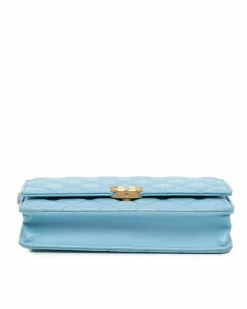 Cross-Body Bags*Chanel Preloved Mini Classic Double Flap Crossbody Bag in Light Blue