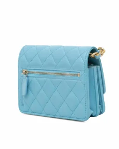 Cross-Body Bags*Chanel Preloved Mini Flap Bag Light Lambskin Leather Crossbody Bag Blue