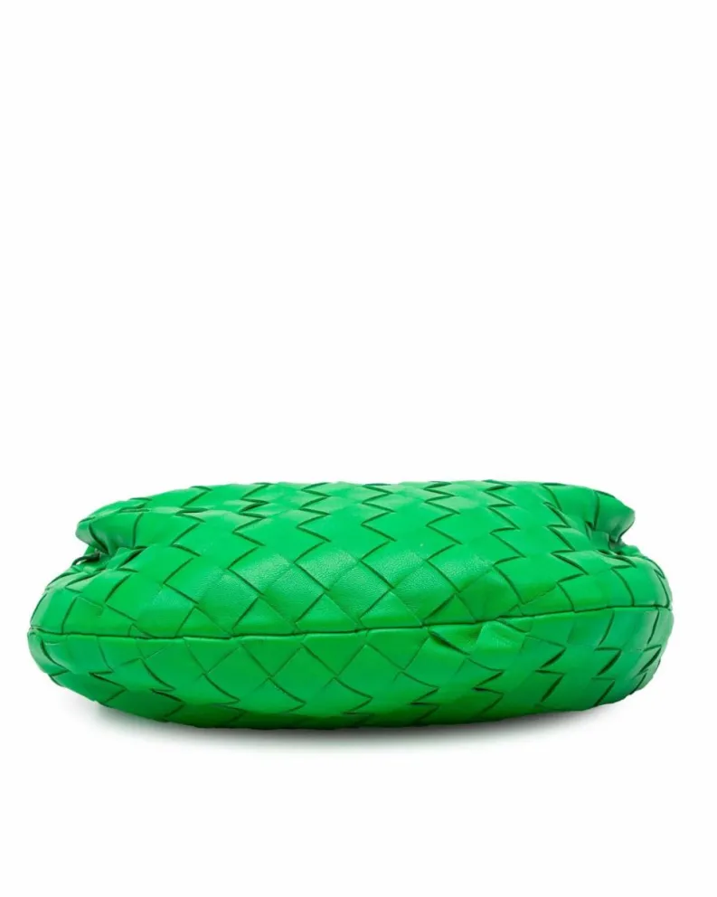 Shoulder Bags*Bottega Veneta Preloved Mini Nappa Intrecciato Woven Leather Shoulder Bag Green