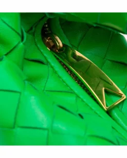 Shoulder Bags*Bottega Veneta Preloved Mini Nappa Intrecciato Woven Leather Shoulder Bag Green