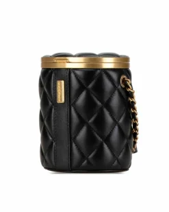 Cross-Body Bags*Chanel Preloved Mini Quilted Lambskin Leather Crossbody Bag with Chain Strap Black
