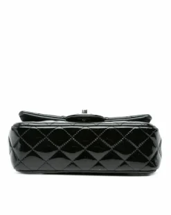 Cross-Body Bags*Chanel Preloved Mini Rectangular Classic Patent Leather Single Flap Crossbody Black