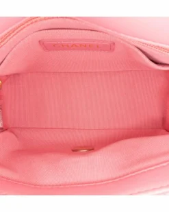 Cross-Body Bags*Chanel Preloved Mini Square Lambskin Pearl Flap Crossbody Bag Pink