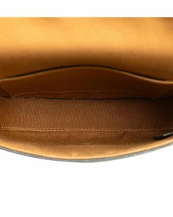 Cross-Body Bags*Celine Preloved Mini Triomphe Coated Canvas Besace Crossbody Bag with Leather Brown