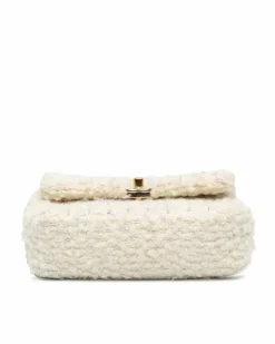 Cross-Body Bags*Chanel Preloved Mini Tweed Flap Crossbody Bag with Chain Strap White