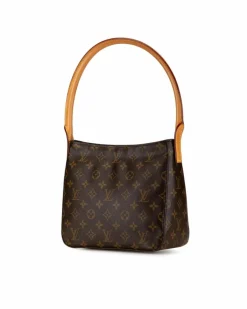 Shoulder Bags*Louis Vuitton Preloved Monogram Canvas Pochette Shoulder Bag Brown