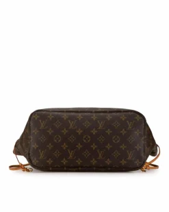 Tote Bags*Louis Vuitton Preloved Monogram Canvas Tote with Vachetta Leather Trim and Interior Brown