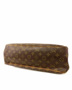 Shoulder Bags*Louis Vuitton Preloved Monogram Canvas Shoulder Bag with Leather Trim and Interior Brown