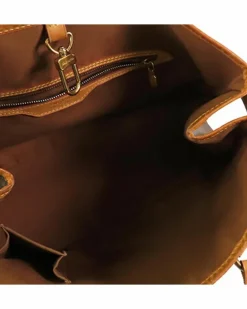 Shoulder Bags*Louis Vuitton Preloved Monogram Canvas Shoulder Bag with Leather Trim and Interior Brown