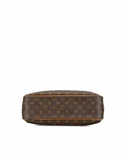 Shoulder Bags*Louis Vuitton Preloved Monogram Canvas Shoulder Bag with Leather Trim and Multiple Brown