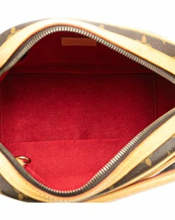 Tote Bags*Louis Vuitton Preloved Monogram Klara Canvas Tote with Leather Trim and Multiple Brown