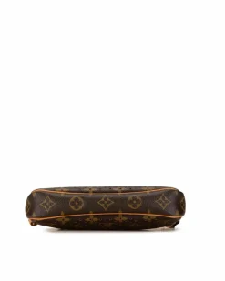 Shoulder Bags*Louis Vuitton Preloved Pochette Accessoires Perforated Monogram Canvas Shoulder Bag Brown