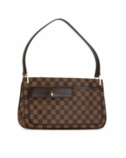 Shoulder Bags*Louis Vuitton Preloved Pochette Accessoires Damier Canvas Shoulder Bag Brown