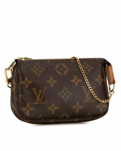 Cross-Body Bags*Louis Vuitton Preloved Pochette Accessoires Monogram Canvas Crossbody Bag M69879 Brown
