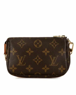 Cross-Body Bags*Louis Vuitton Preloved Pochette Accessoires Monogram Canvas Crossbody Bag M69879 Brown