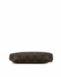 Shoulder Bags*Louis Vuitton Preloved Pochette Accessoires Monogram Canvas Shoulder Bag Brown