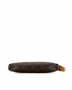 Shoulder Bags*Louis Vuitton Preloved Pochette Accessoires Monogram Shoulder Bag Brown