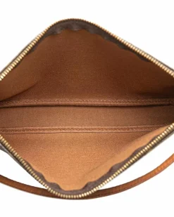 Shoulder Bags*Louis Vuitton Preloved Pochette Accessoires Monogram Shoulder Bag Brown