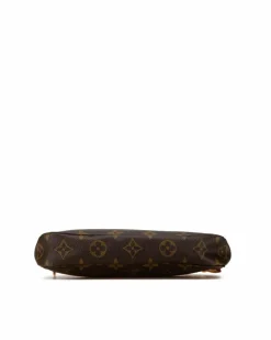 Shoulder Bags*Louis Vuitton Preloved Pochette Accessoires Monogram Canvas Shoulder Bag Brown