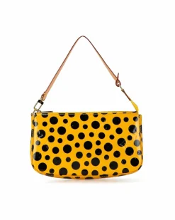Shoulder Bags*Louis Vuitton Preloved Pochette Accessoires Shoulder Bag in Patent Leather Yellow