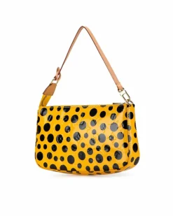 Shoulder Bags*Louis Vuitton Preloved Pochette Accessoires Shoulder Bag in Patent Leather Yellow