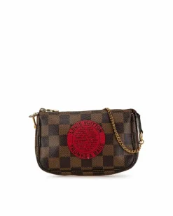 Cross-Body Bags*Louis Vuitton Preloved Pochette Accessoires Damier Ebene Canvas Handbag Authentic Brown