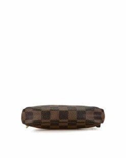 Cross-Body Bags*Louis Vuitton Preloved Pochette Accessoires Damier Ebene Canvas Handbag Authentic Brown