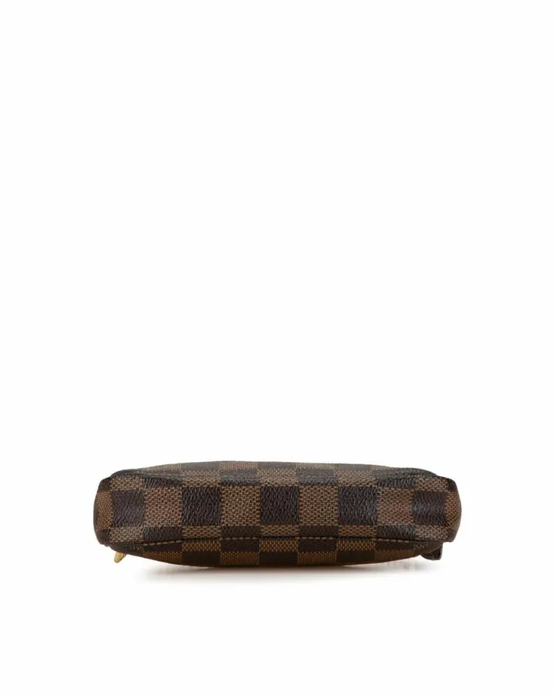Cross-Body Bags*Louis Vuitton Preloved Pochette Accessoires Damier Ebene Canvas Handbag Authentic Brown