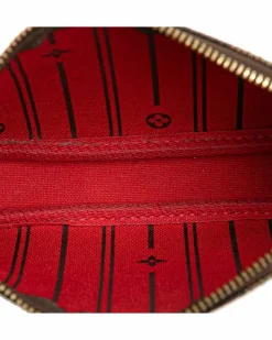 Cross-Body Bags*Louis Vuitton Preloved Pochette Accessoires Damier Ebene Canvas Handbag Authentic Brown