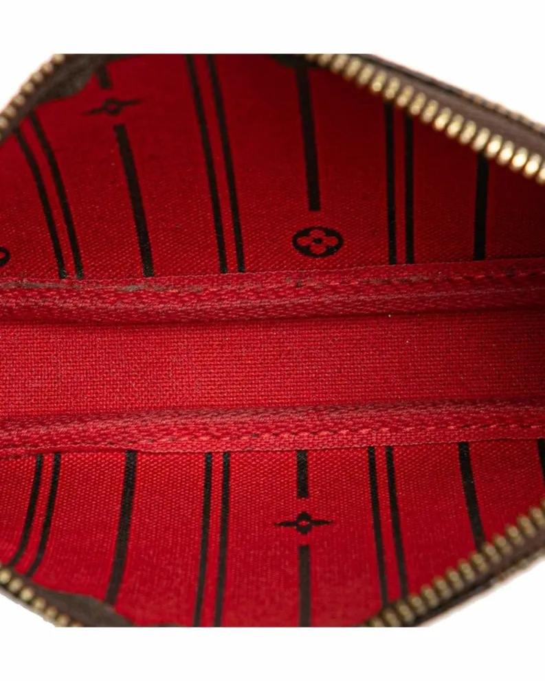 Cross-Body Bags*Louis Vuitton Preloved Pochette Accessoires Damier Ebene Canvas Handbag Authentic Brown