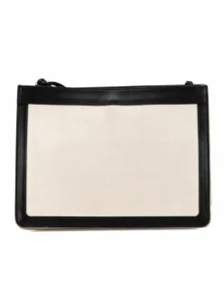 Cross-Body Bags*Balenciaga Preloved Pochette Crossbody Bag with Leather Trim and Top Zip Closure Brown