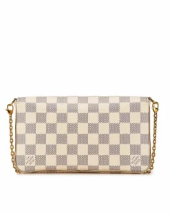 Cross-Body Bags*Louis Vuitton Preloved Pochette Metis Crossbody Bag Damier Azur White