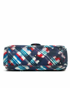 Shoulder Bags*Chanel Preloved Printed Canvas Airline Single Flap Shoulder Bag with Blue