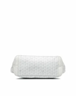 Tote Bags*Goyard Preloved Printed Coated Canvas Tote Bag with Dual Straps and Zip White