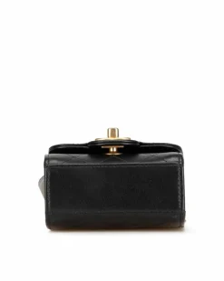 Clutch Bags*Chanel Preloved Quilted Goatskin Leather Clutch with Faux Pearl Detail and Black