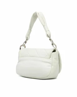 Shoulder Bags*Chanel Preloved Quilted Lambskin CC Flap Shoulder Bag with Interior Zip White