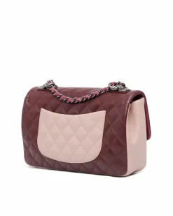 Shoulder Bags*Chanel Preloved Quilted Lambskin Leather Shoulder Bag with Chain Straps and Red