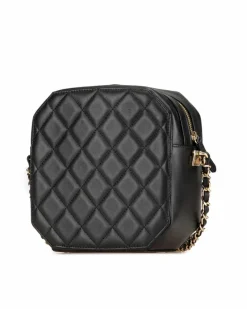 Cross-Body Bags*Chanel Preloved Quilted Lambskin Octagon Camera Crossbody Bag Black