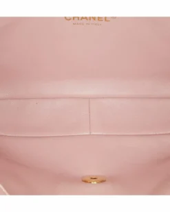 Cross-Body Bags*Chanel Preloved Quilted Lambskin Embellished Chain Flap Crossbody Bag Pink