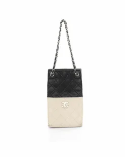 Tote Bags*Chanel Preloved Quilted Lambskin Vertical Shopping Tote Black