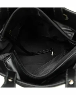 Tote Bags*Chanel Preloved Quilted Leather Tote Bag Black