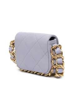 Cross-Body Bags*Chanel Preloved Quilted Leather Chain Strap Crossbody Bag with Turn-Lock Purple