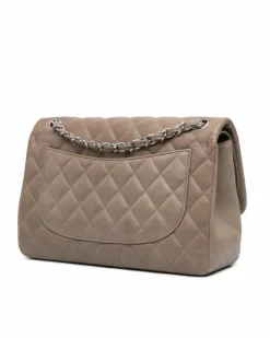 Shoulder Bags*Chanel Preloved Quilted Leather Double Flap Shoulder Bag with Chain Straps Brown