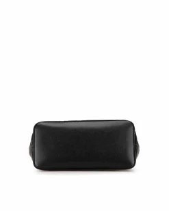 Tote Bags*Chanel Preloved Quilted Leather Tote Bag with Zip Closure and Multiple Black