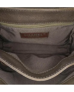 Cross-Body Bags*Chanel Preloved Quilted Leather Crossbody Bag with Chain Strap and CC Turn Brown