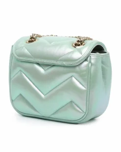 Shoulder Bags*Gucci Preloved Quilted Matelasse Leather Shoulder Bag with Chain Strap and Green